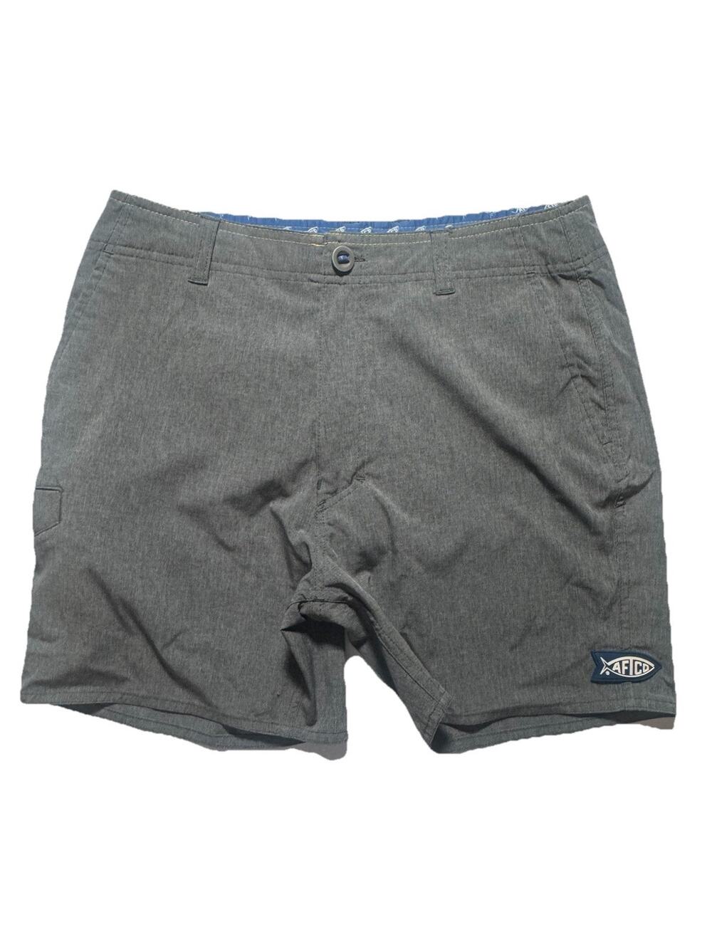 AFTCO Gray Fishing Shorts Men’s Size 28 Performance Angler Outdoors
